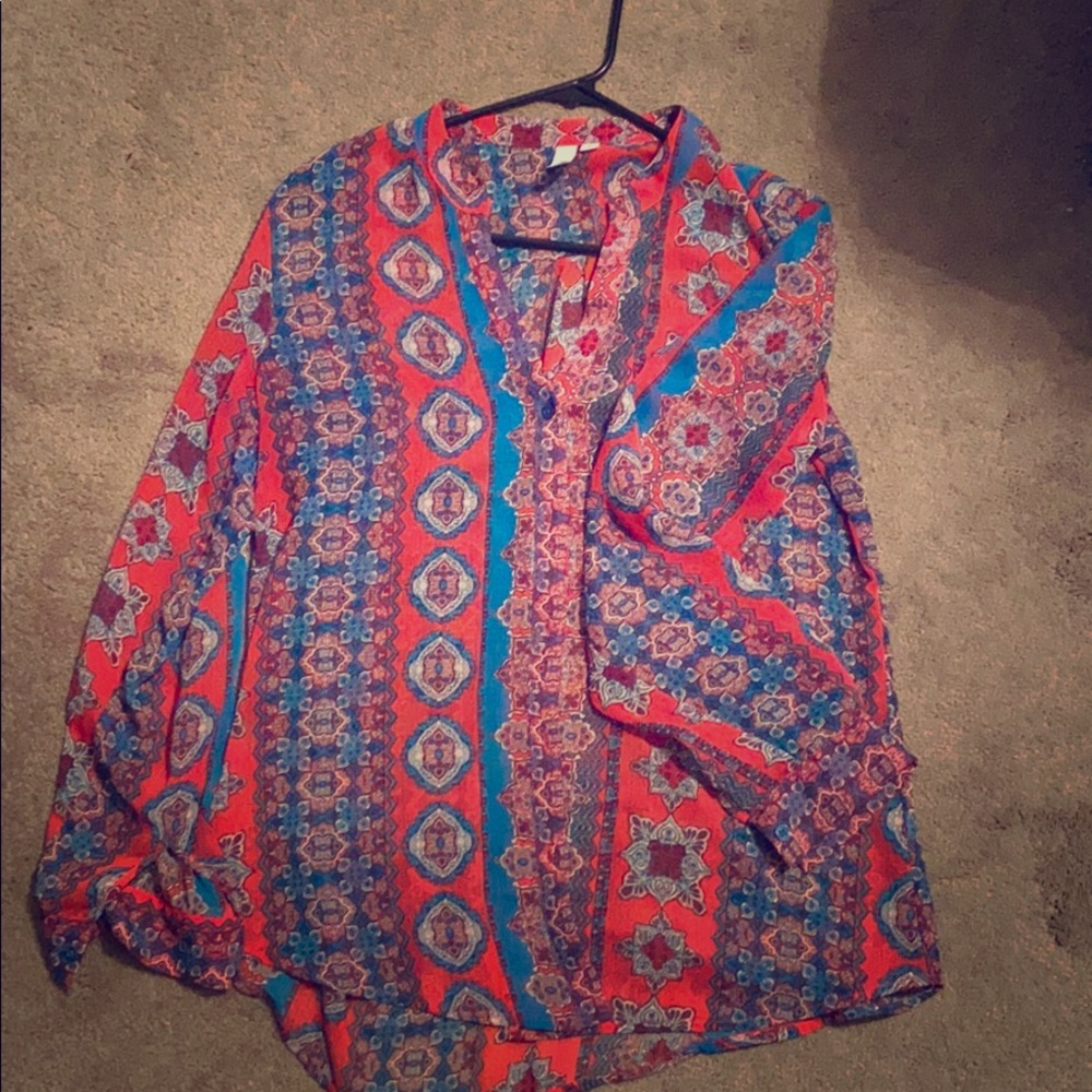 Sheer button up shirt by Kut from the Kloth